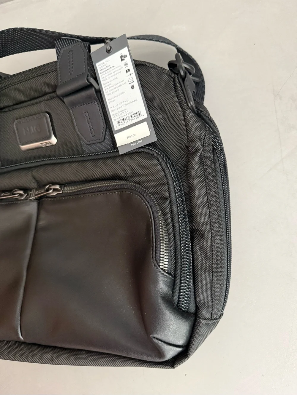 TUMI Alpha bravo black laptop briefcase messenger bag w/ shoulder strap
